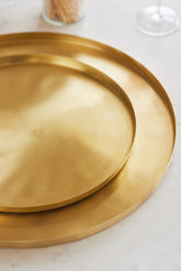 Heirloom Brass Serving Tray / Plate - Fleck