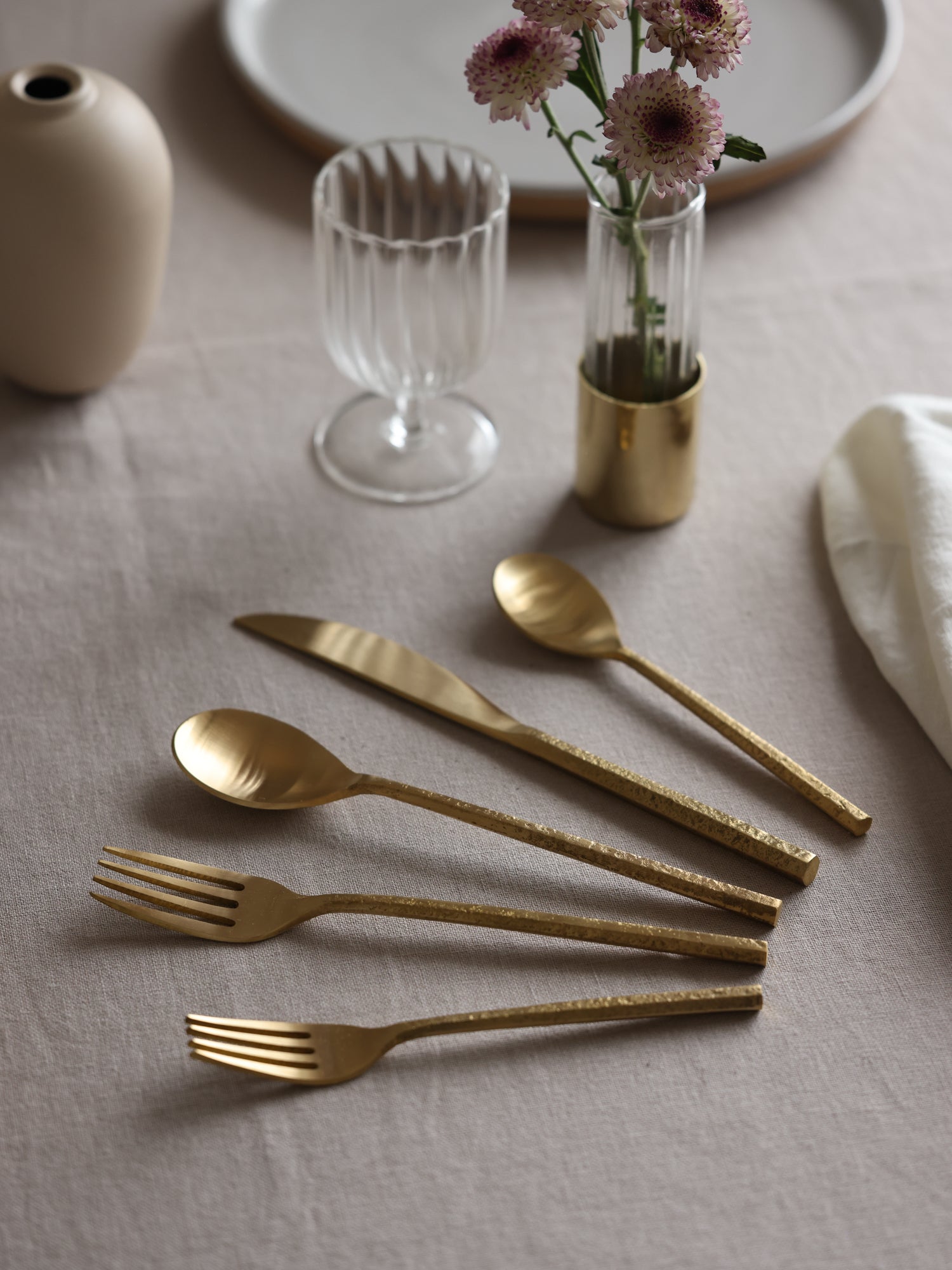 Roku Brass 5 Piece Cutlery Set