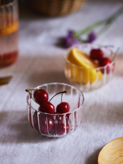 Small glass dessert bowl