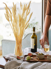 Kira Borosilicate Glass chalice with wine and wheatgrass
