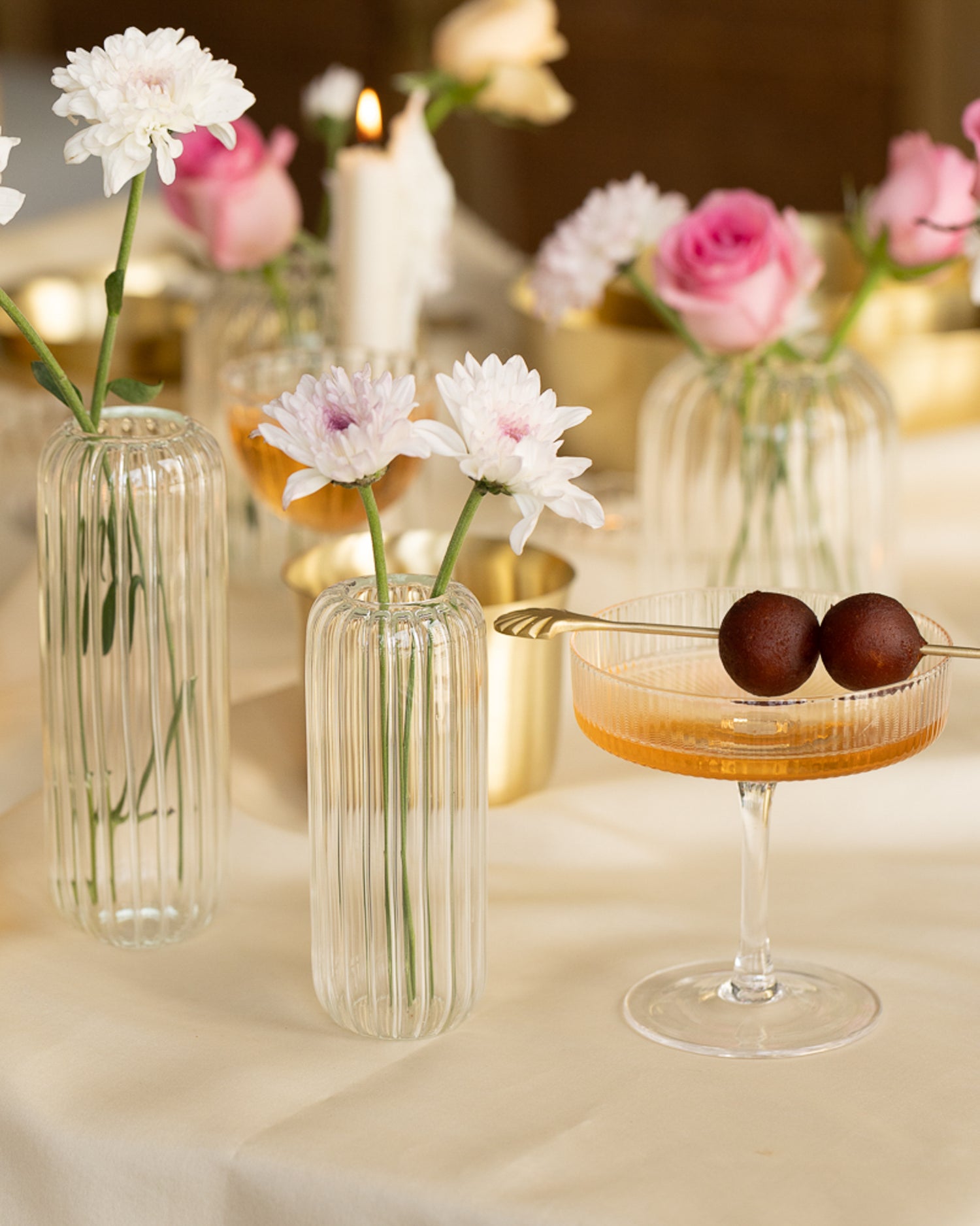 Kira Glass Tall Bud Vase, Small
