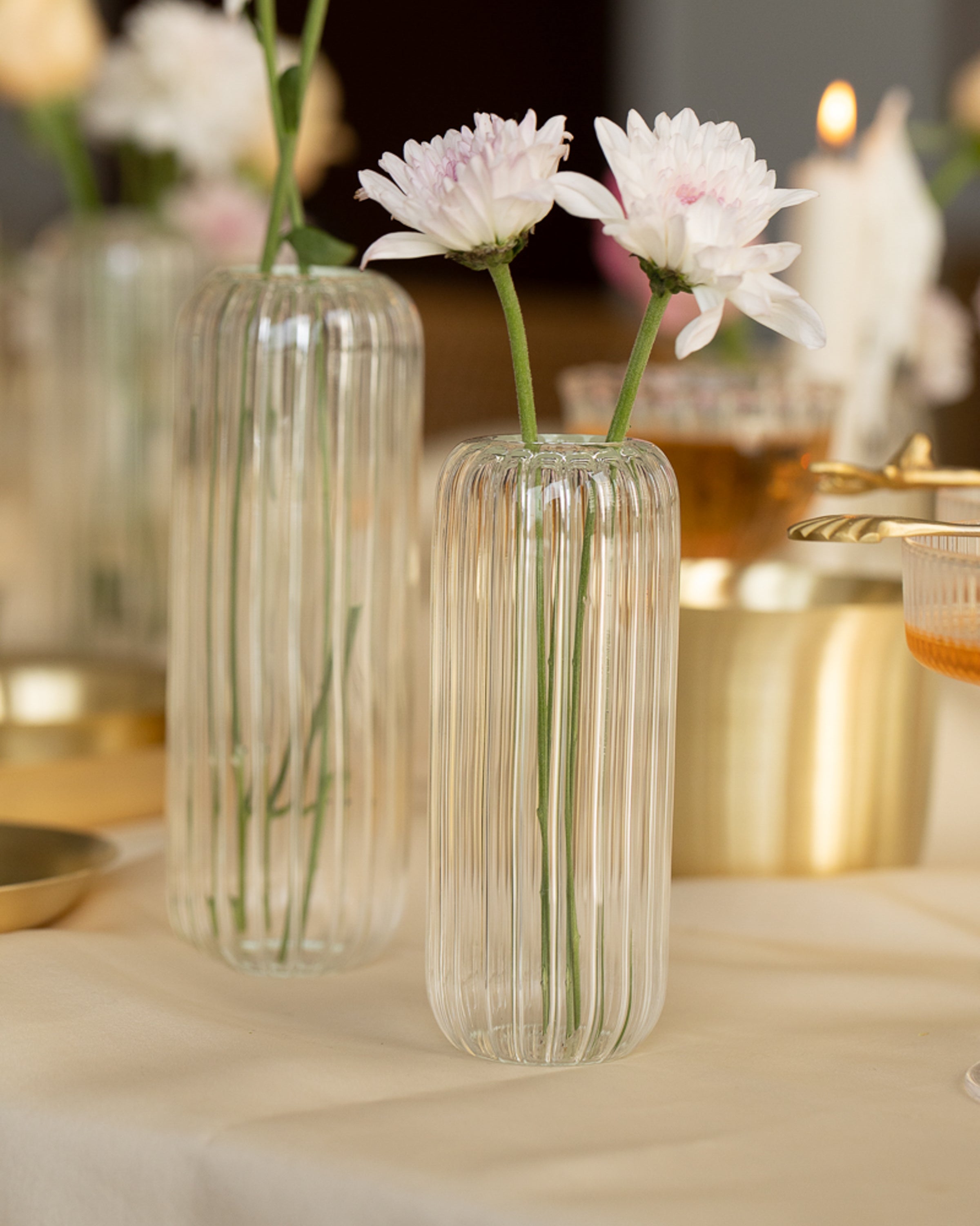Kira Glass Tall Bud Vase, Small