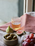 Kira Small Glass Tumbler with figs & olives