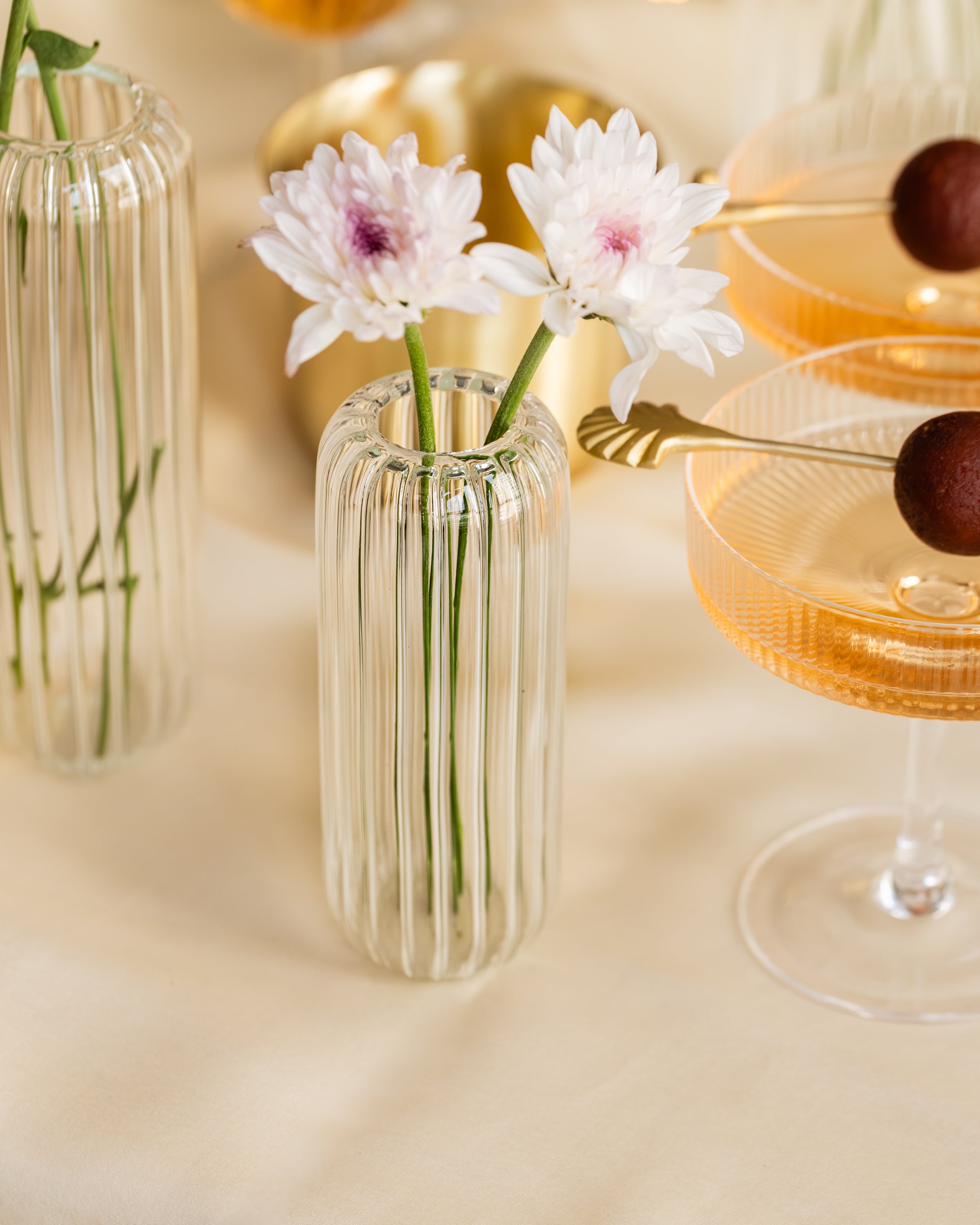 Kira Glass Tall Bud Vase, Small