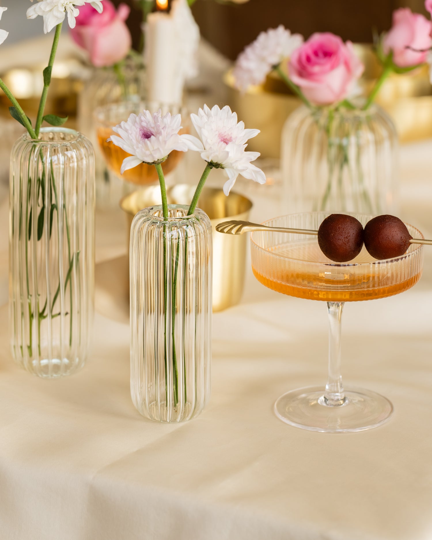 Kira Glass Tall Bud Vase, Small