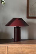 Clad Leather Lamp, Claret
