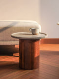 Log Marble Tray Table