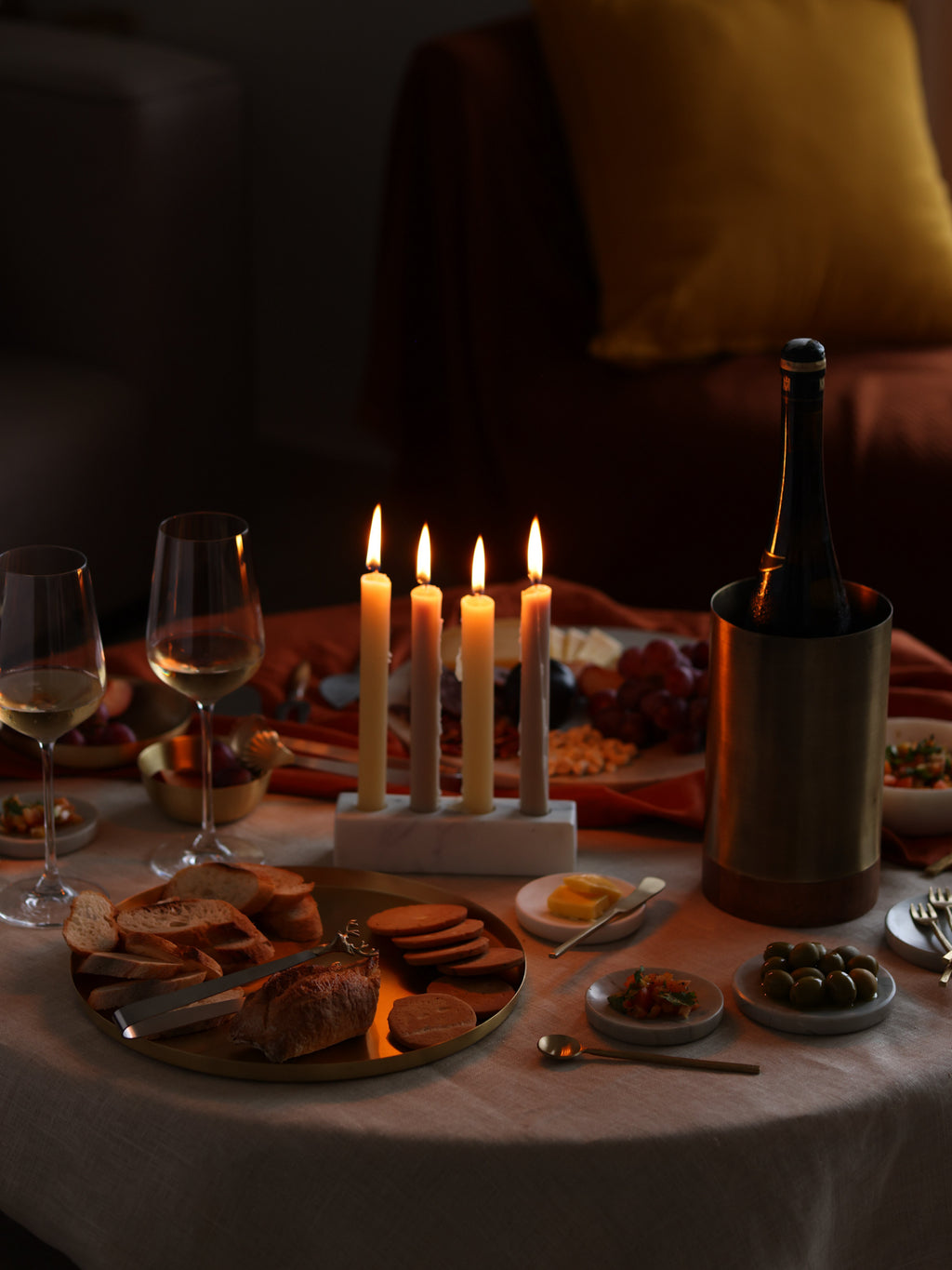 Marble Candle holder mood shot