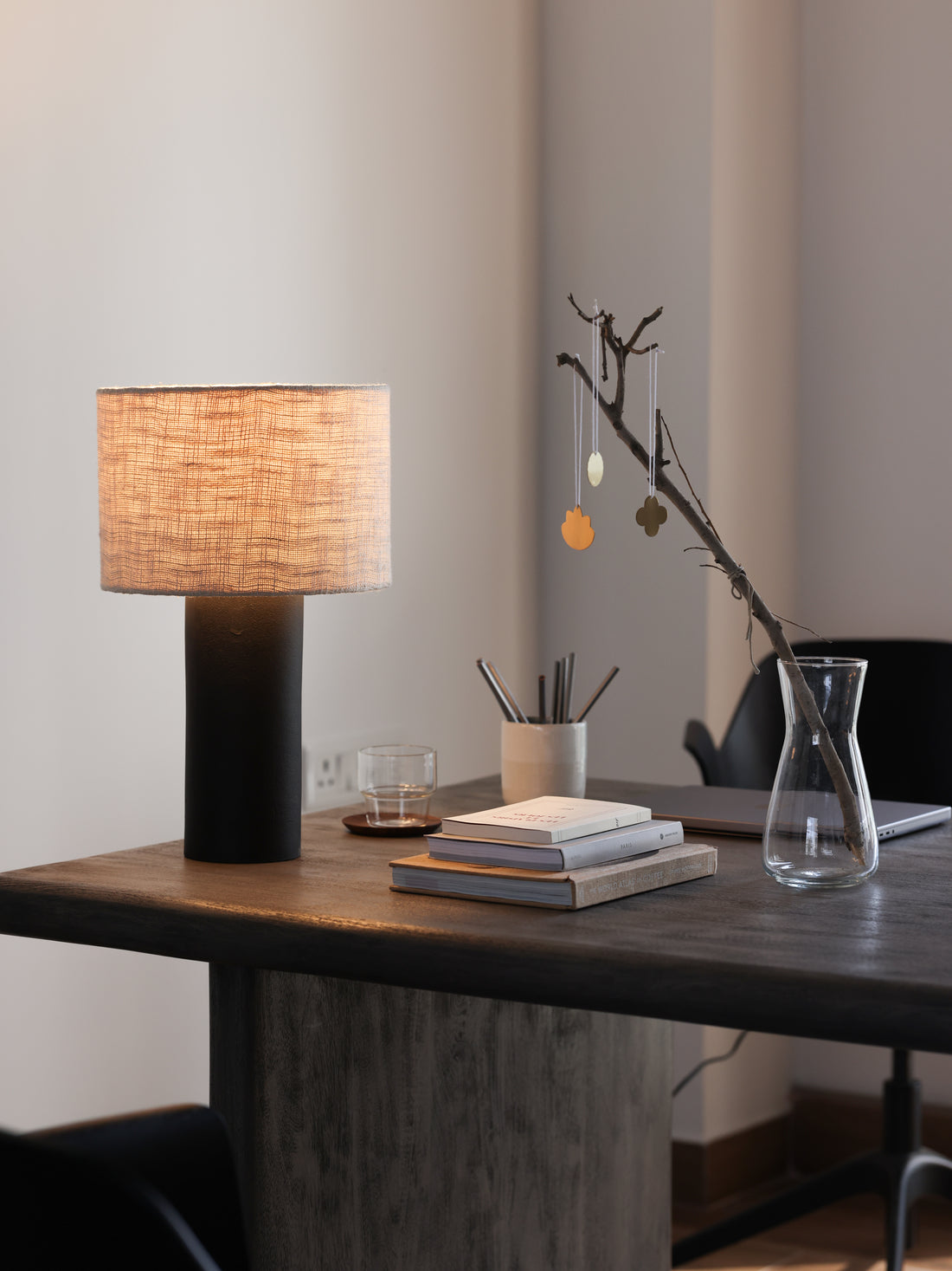 Modern Black Table Lamp by Fleck