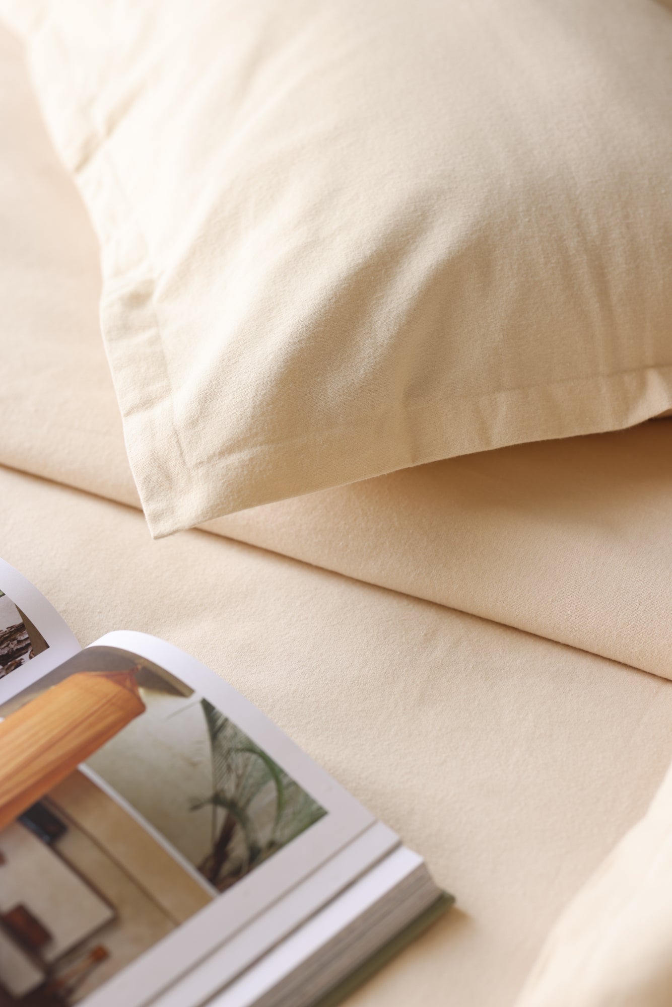 Natural Brushed Flannel Pillow Case