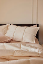 Natural Percale Box Comforter Texture Detail