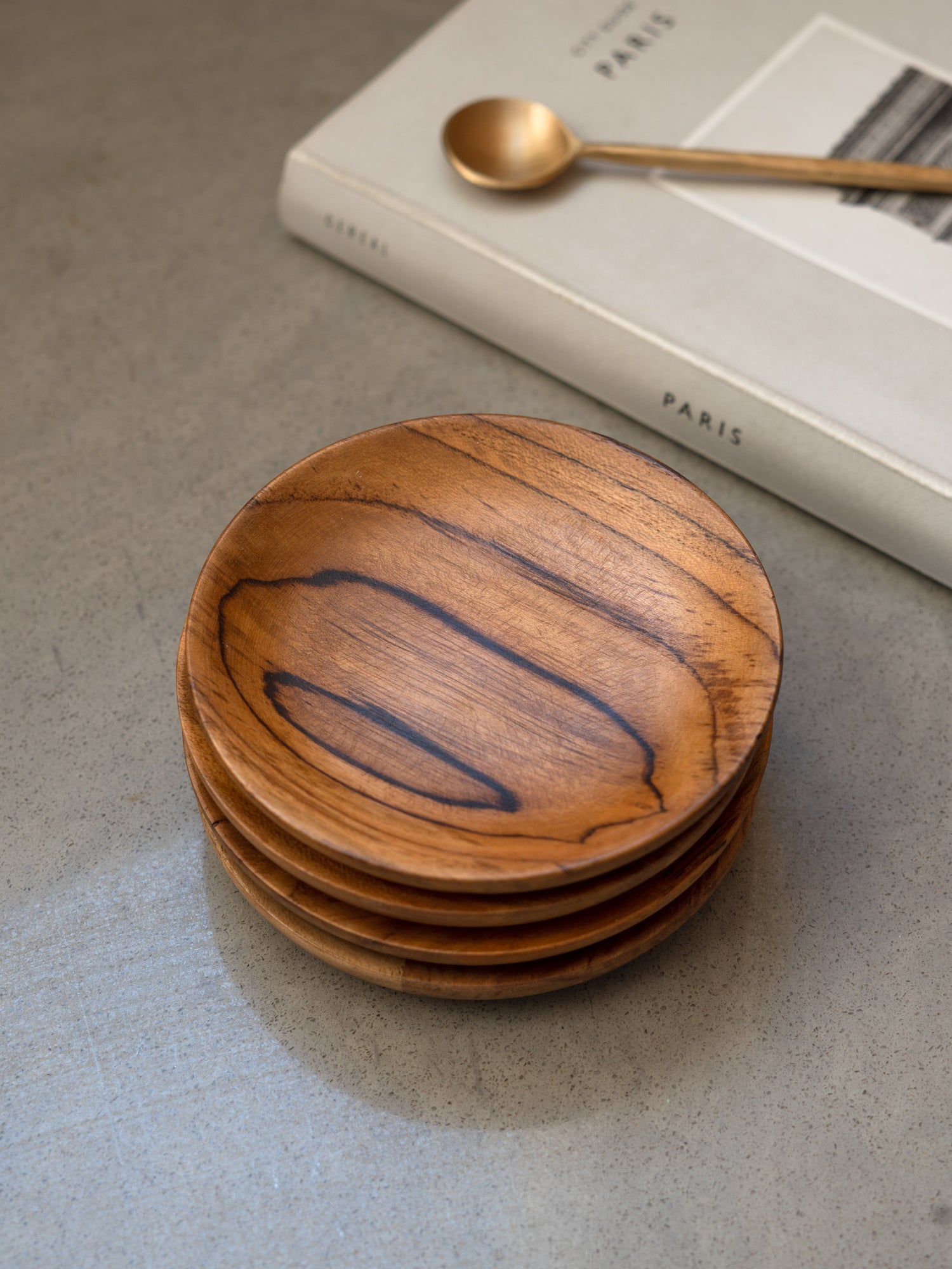 Teak Wood Coasters, Set of 4