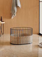 Rattan laundry basket