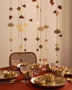 Lotus Brass Hanging Ornaments Set