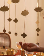 Lotus Brass Hanging Ornaments Set