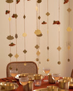 Lotus Brass Hanging Ornaments Set