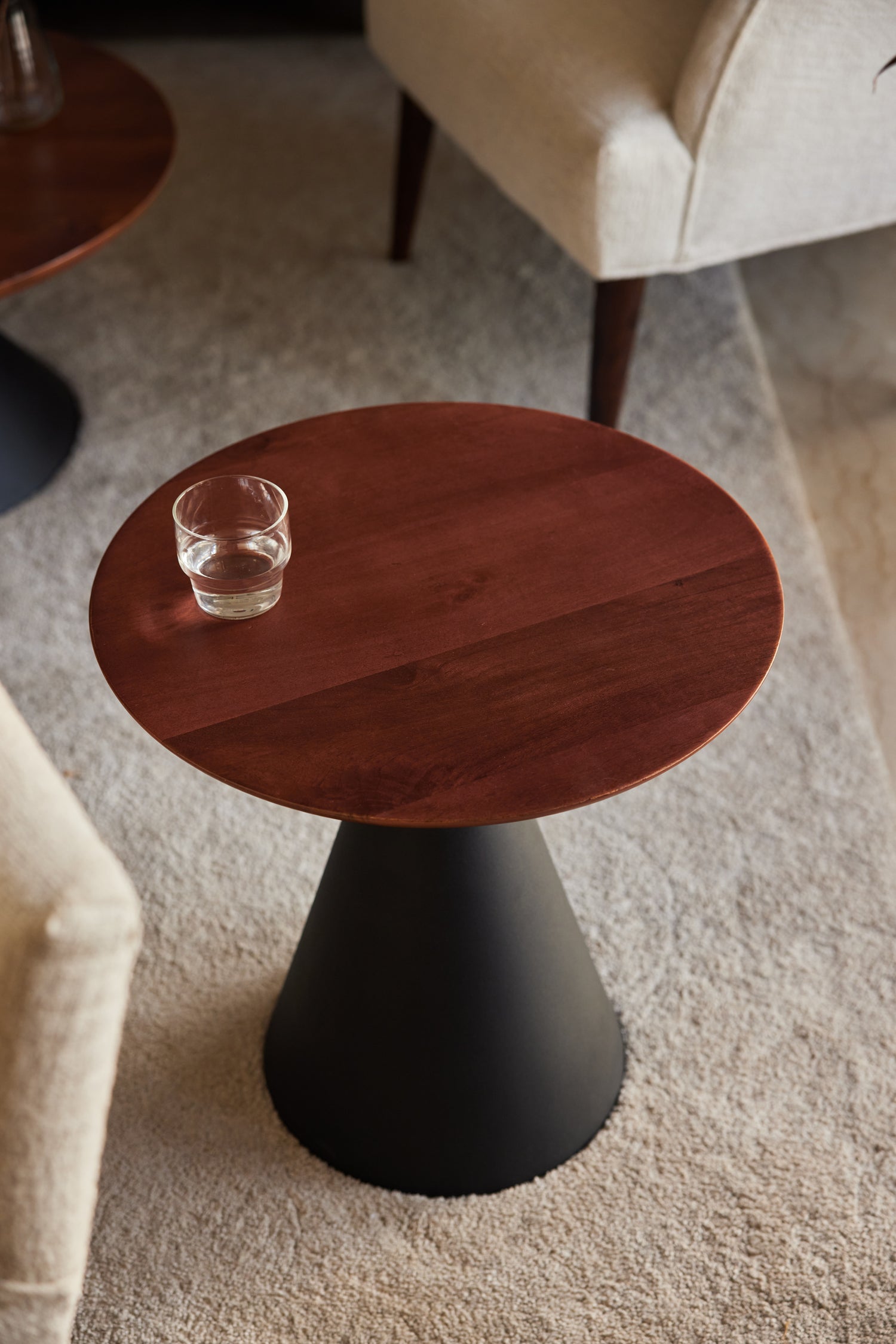 Side Small Table with Solid wood Top by Fleck