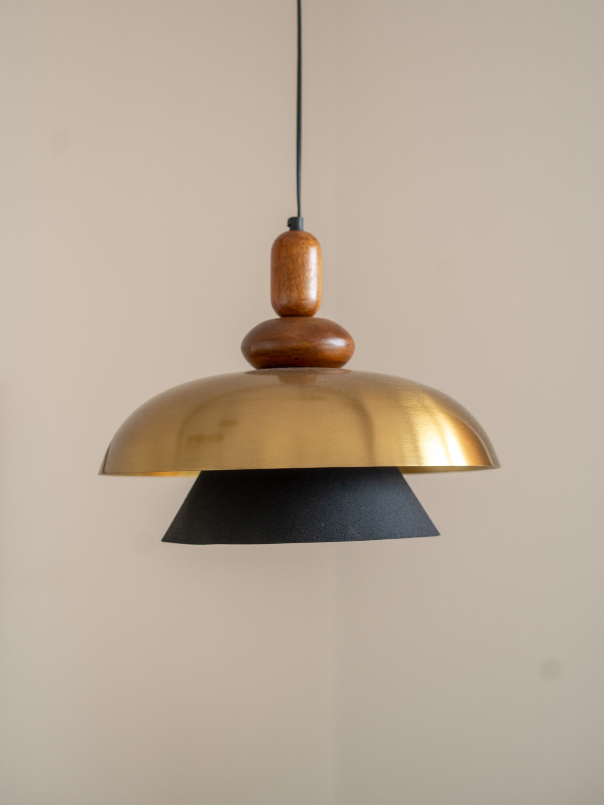 Perisi fairy pendant lamp in metal and wood