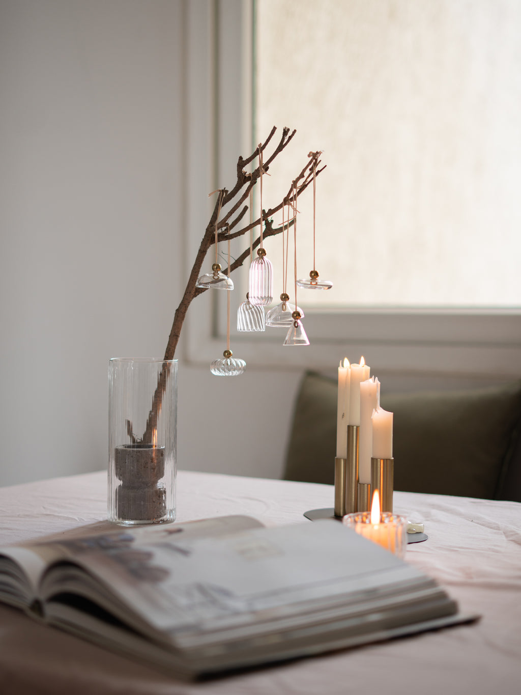 Clear glass decor ornaments for home.