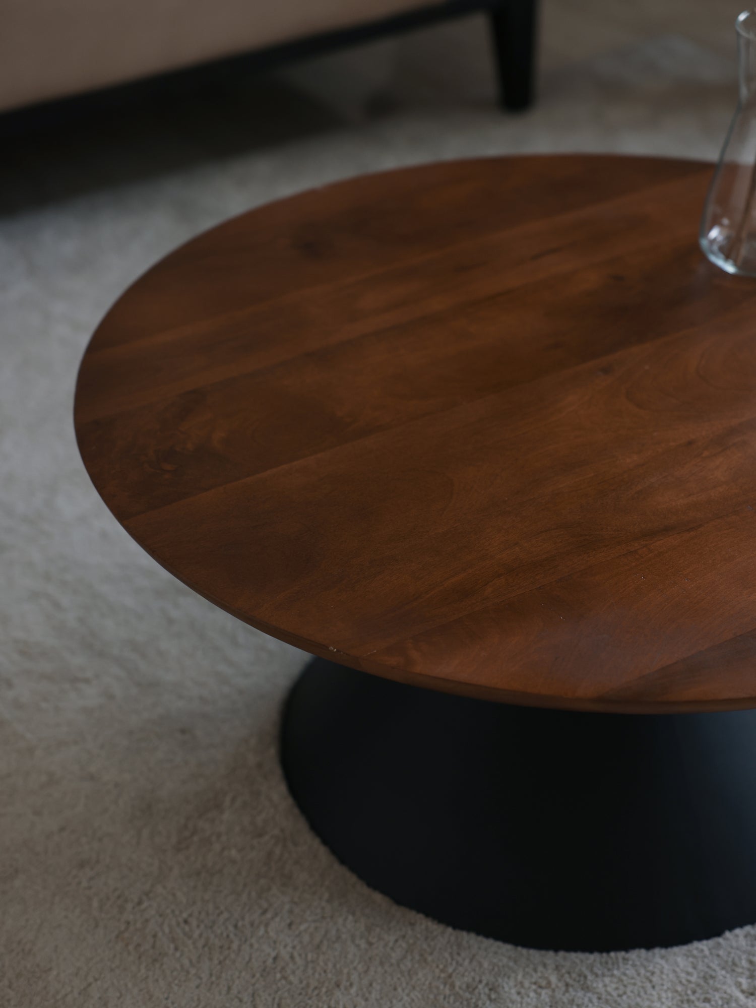Perisi Coffee Table with Solid Wood Top