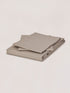 Pewter Organic Cotton Percale Flat Sheet Set