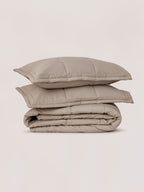 Pewter Percale Box Comforter Set