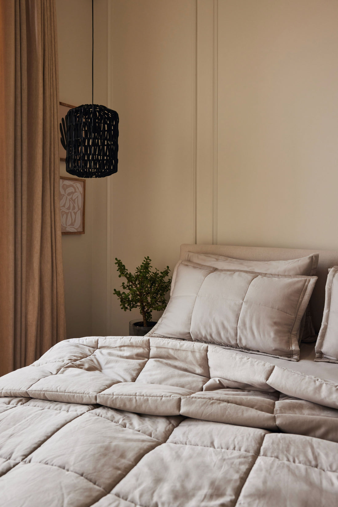 Pewter Percale Box Comforter Spread