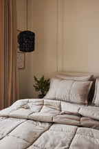 Pewter Percale Box Comforter Spread
