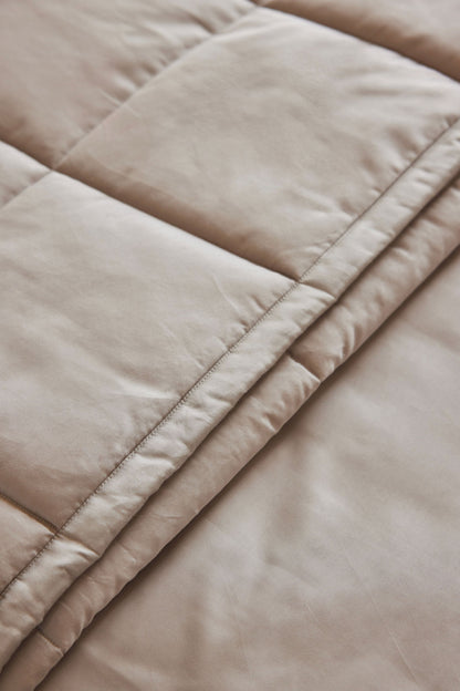 Pewter Percale Box Comforter Top View