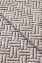 Pewter basketweave quilt stitching detail