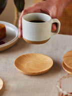 Pine wood coaster set of 2