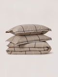 Plaid Brushed Flannel Duvet Cover Set
