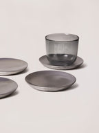 set of 4 coasters silver