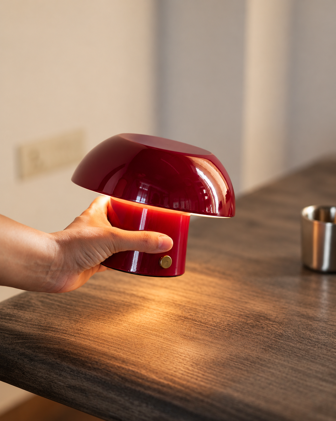 Rechargeable Table Lamp, Chilly Red