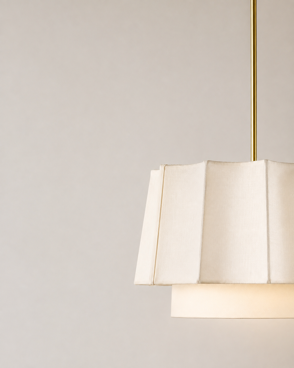 Ridges Fabric Hanging Lamp, Style 2