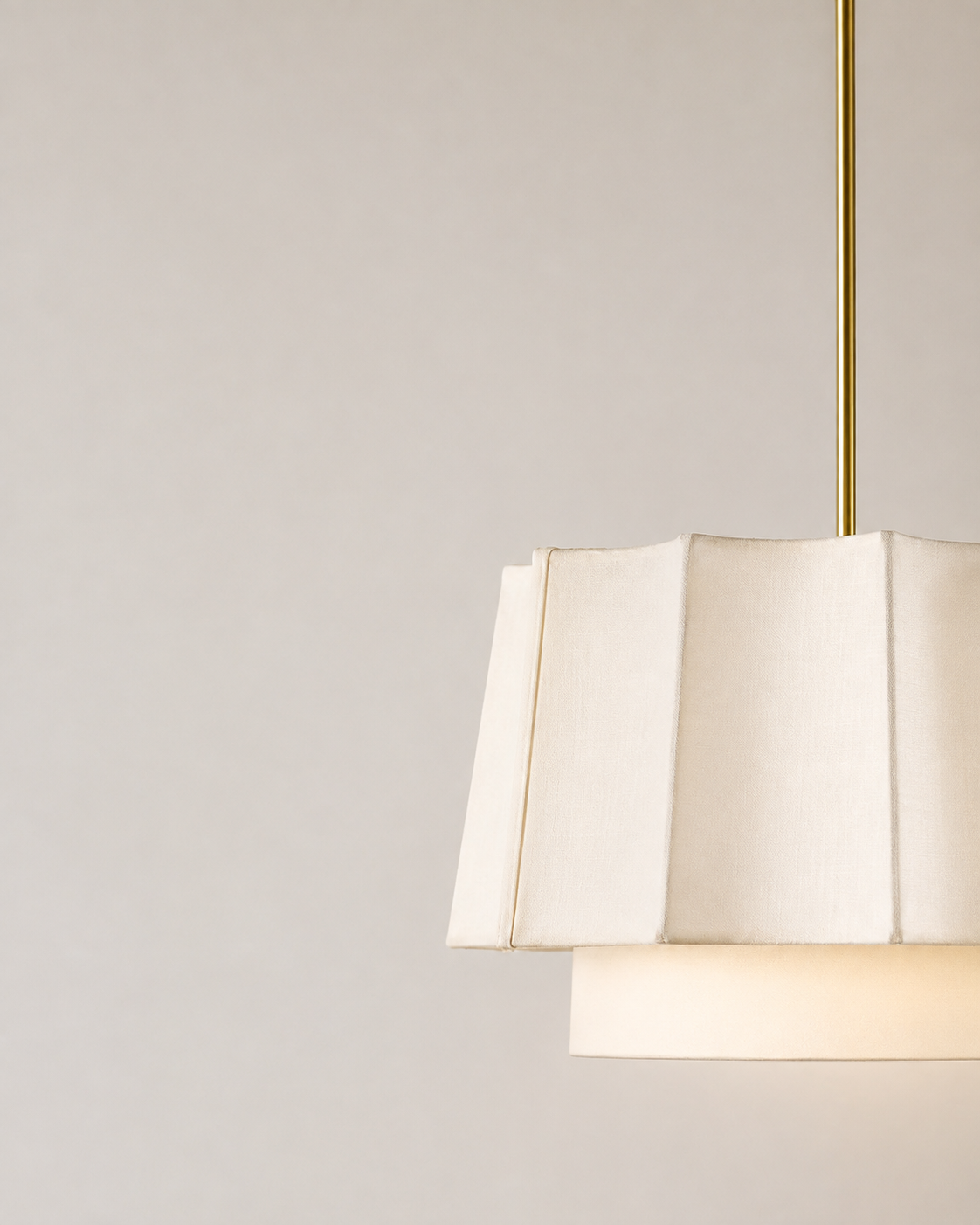 Ridges Fabric Hanging Lamp, Style 2