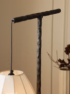Floor lamp with black stand