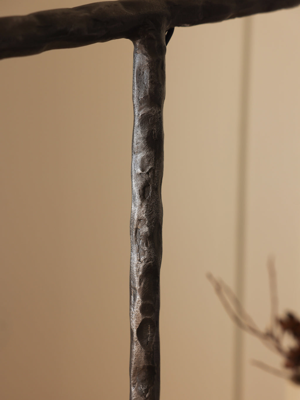 Floor lamp stand with carved texture