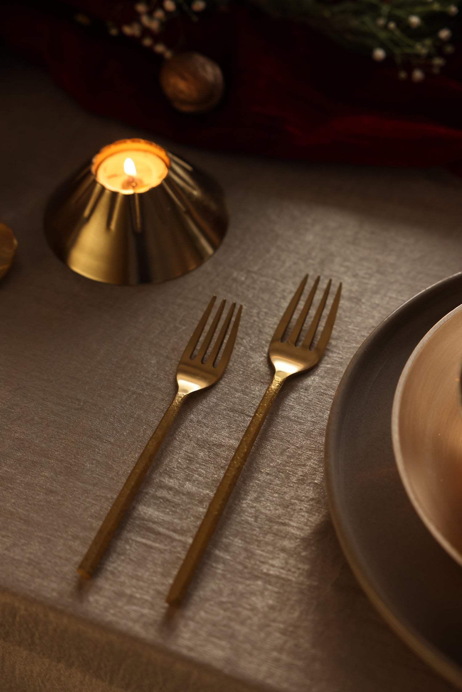 Golden Folks for Dining Table.