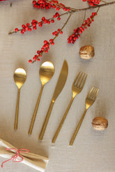 Golden Flatware Set