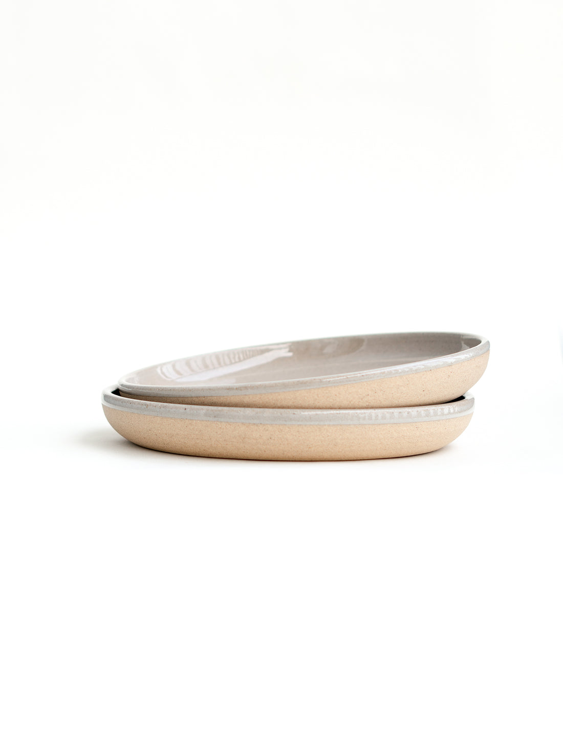 Sand Grey Ceramic Side Plate Set