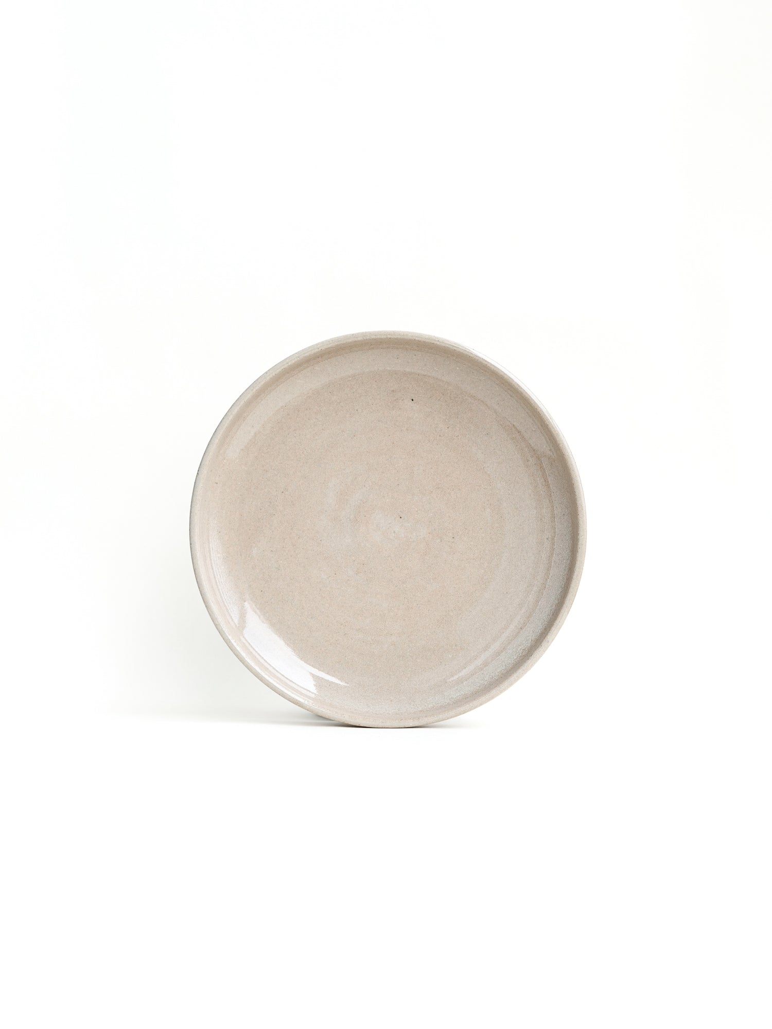 Sand grey Handthrown Ceramic Small Plate 8 inch