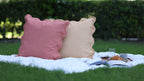 Scalloped Edge Cushion Covers, Canyon Clay