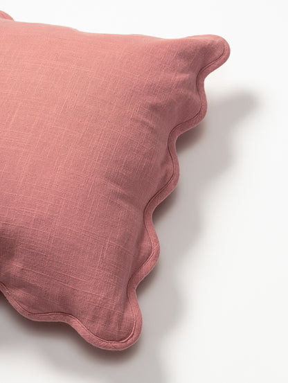 Scalloped Edge Cushion Covers, Canyon Clay