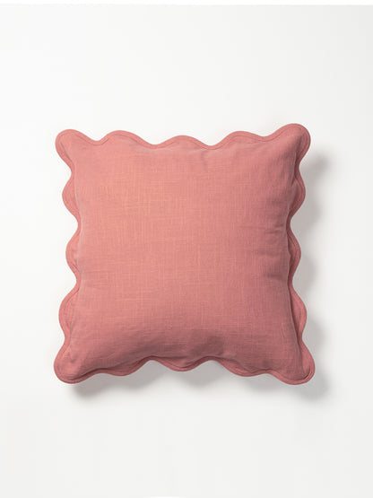 Scalloped Edge Cushion Covers, Canyon Clay