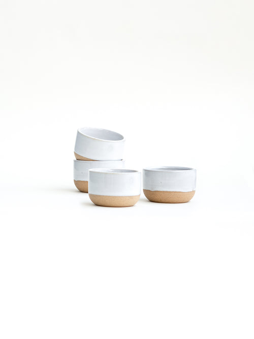 Snowdrop Small White Ceramic Ramekins Set of 4