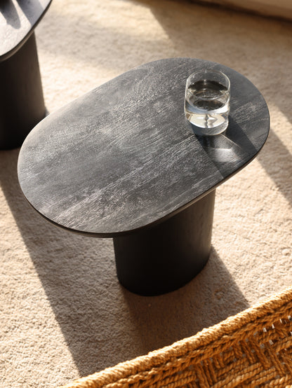 Solid wood Black Side tables by Fleck