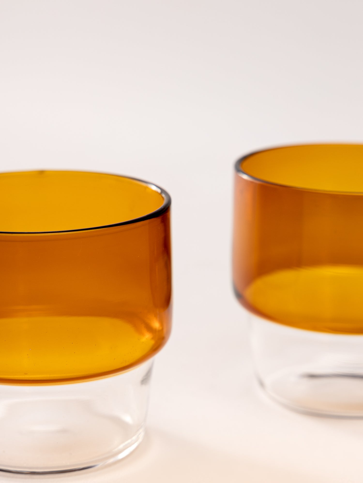 Stackable Cups, Amber, Set of 2