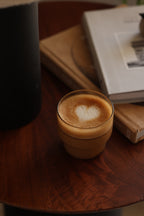 Stackable Glass Tumbler With Coffee