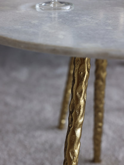 Stilk Gold legs marble table